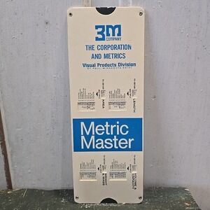 1974 Perrygraf 3M METRIC MASTER Calculator Slide Rule Conversion Chart